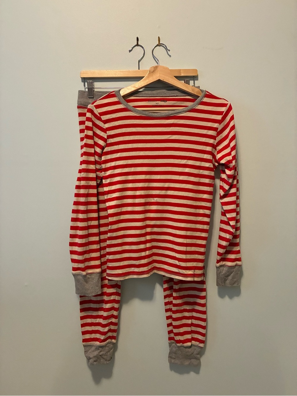 Hatley/Indigo Red & Cream Striped Long-Sleeve Pajama Set